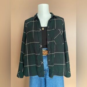 Long-sleeve Plaid Button Down Shirt